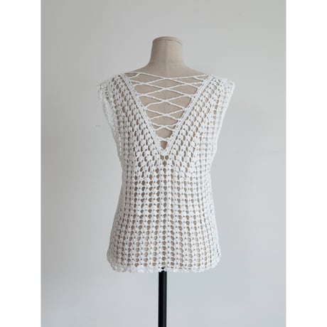 《予約販売》back accent crochet sleeveless_nt2346