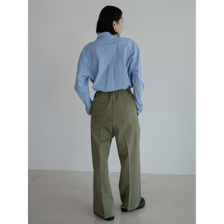 《予約販売》tuck twill cotton pants/2colors_np1070