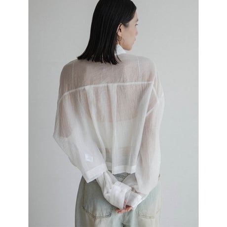 《予約販売》croped sheer daily shirt/3colors_nb0318