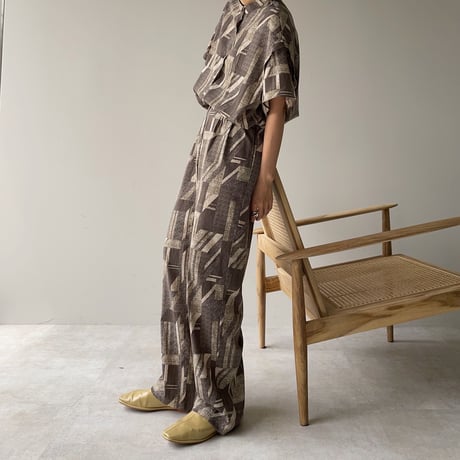 【nokcha original】vintage pattern pants_np0388