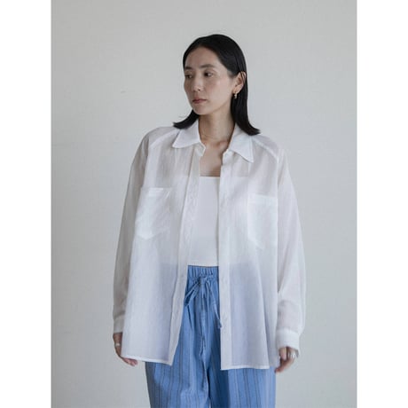 《予約販売》2way raglan sleeve sheer shirt/2colors_nb0319