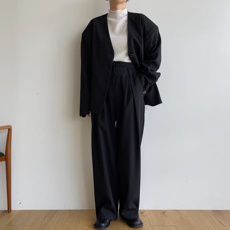《予約販売》no collar jacket/2colors_no0280