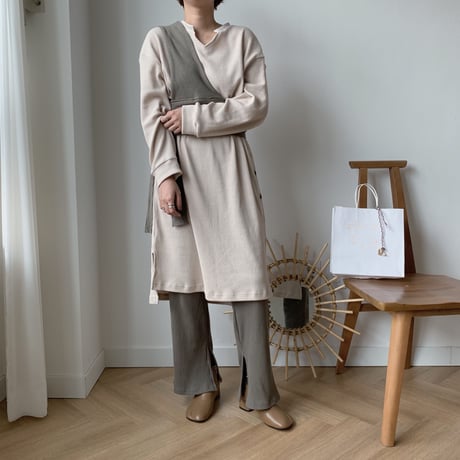 【NOKCHA original】bustier setup/khaki_nt0079