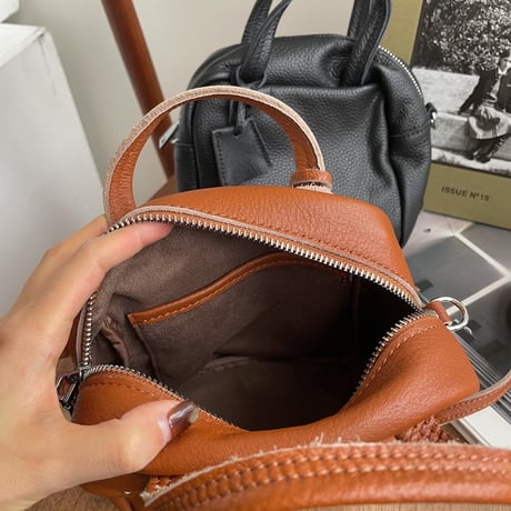 《予約販売》leather 2way square bag/2colors_na0237