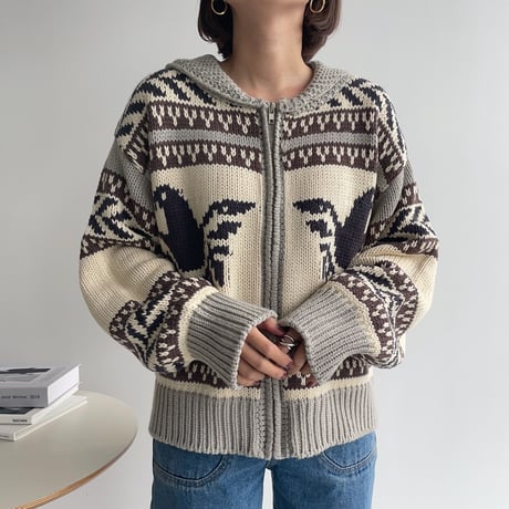 《予約販売》vintage like knit cardigan_nt1183