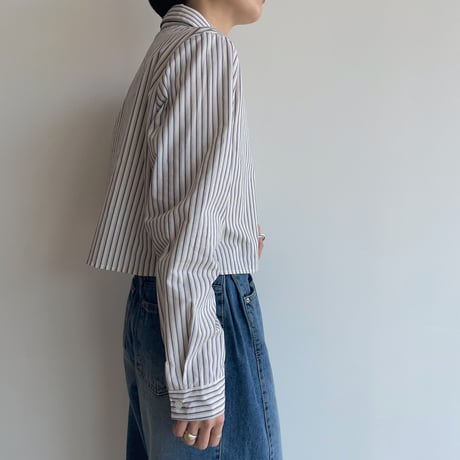 《予約販売》stripe croped shirt/2colors_nb0221