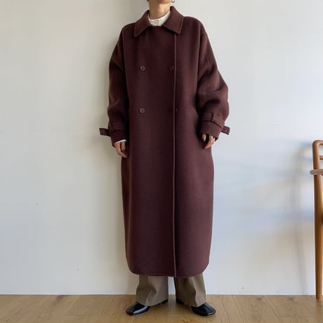 【nokcha original】HANDMADE 2way double coat/deep purple_no0238