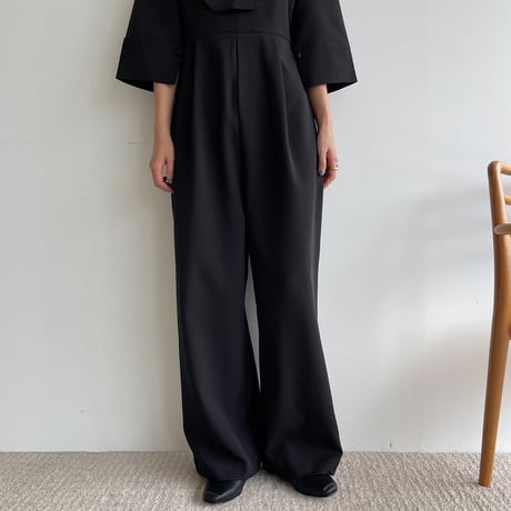 【nokcha original】rich jumpsuit/black_np0671