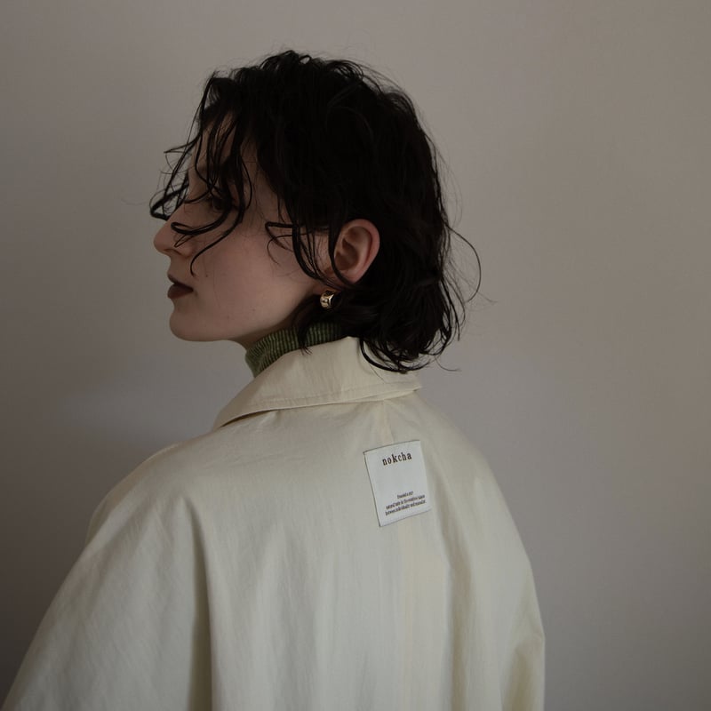 nokcha original】s/s long coach jacket/ivory_no