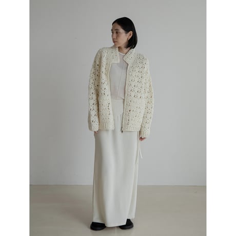 《予約販売》crochet over knit cardigan_no0435