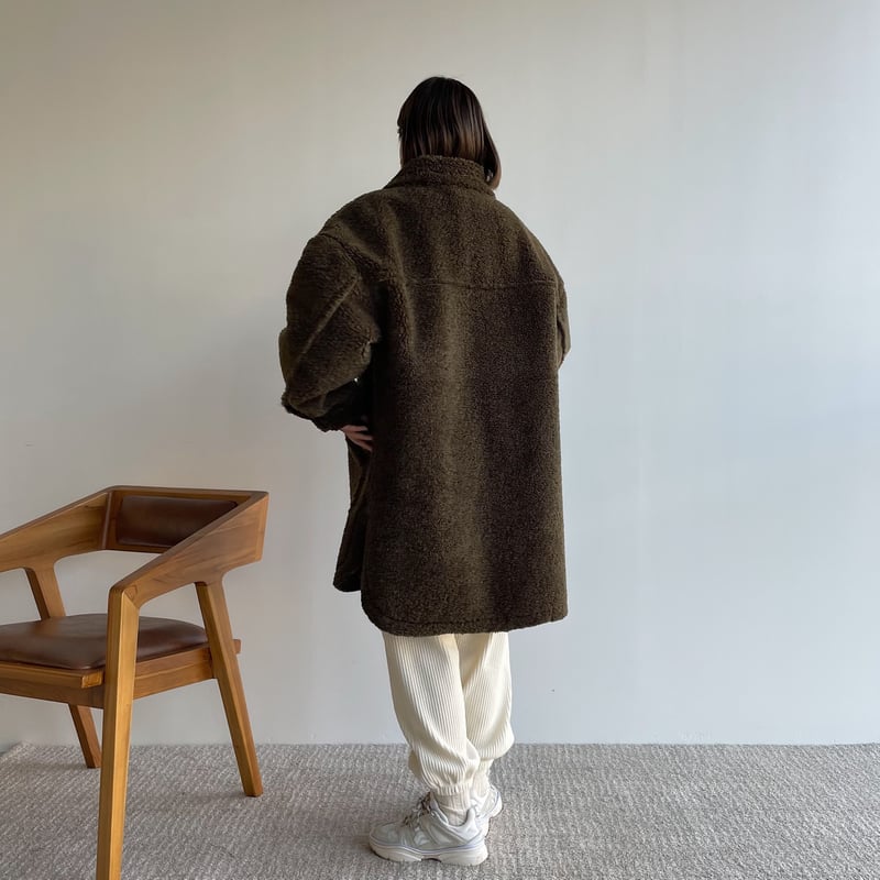 nokcha original】boa mouton jacket/khaki_no0187