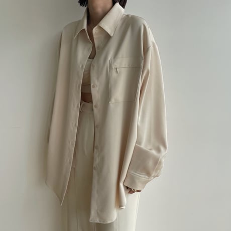 【nokcha original】material pocket shirt/2colors_nb0193