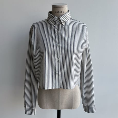 《予約販売》stripe croped shirt/2colors_nb0221