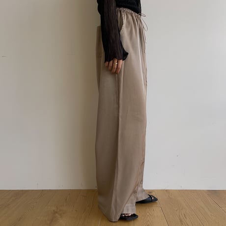 《予約販売》quality satin pants/2colors_np0789