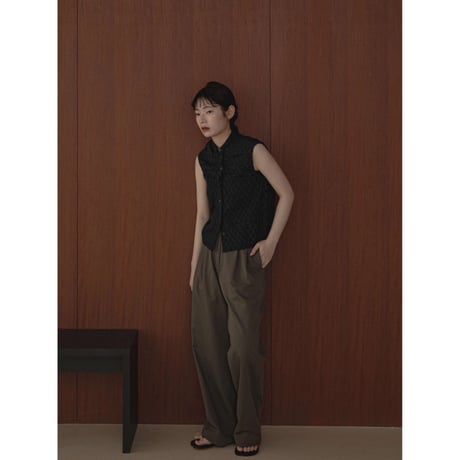 【NOKCHA original】minimal gather blouse/2colors_nb0245