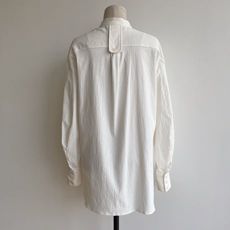 【nokcha original】jacquard round shirt/white_nb0090