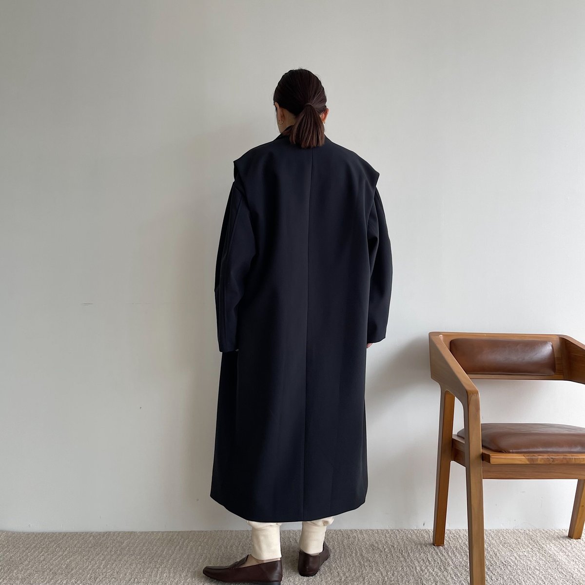 nokcha original】2set mulch coat/navy_no0231 |