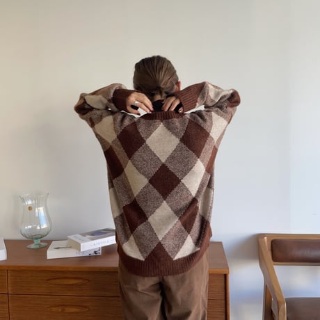 《予約販売》argyle soft knit/2colors_nt1121
