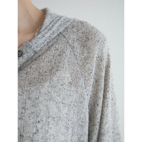 《予約販売》melange knit hoodie cardigan_no0527