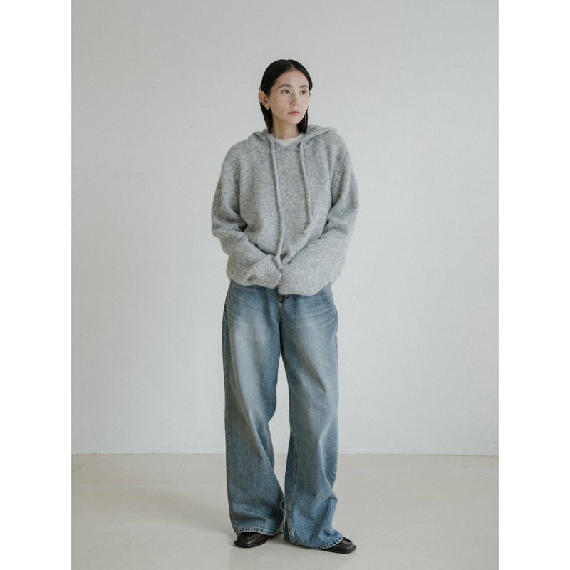 予約販売》over knit hoodie/2colors_nt2432 | NOKCHA