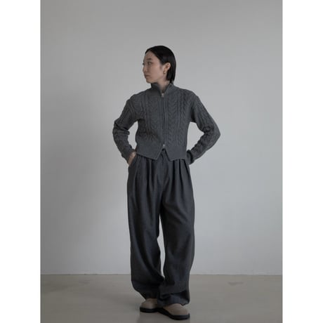《予約販売》cable zip knit cardigan/2colors_no0394