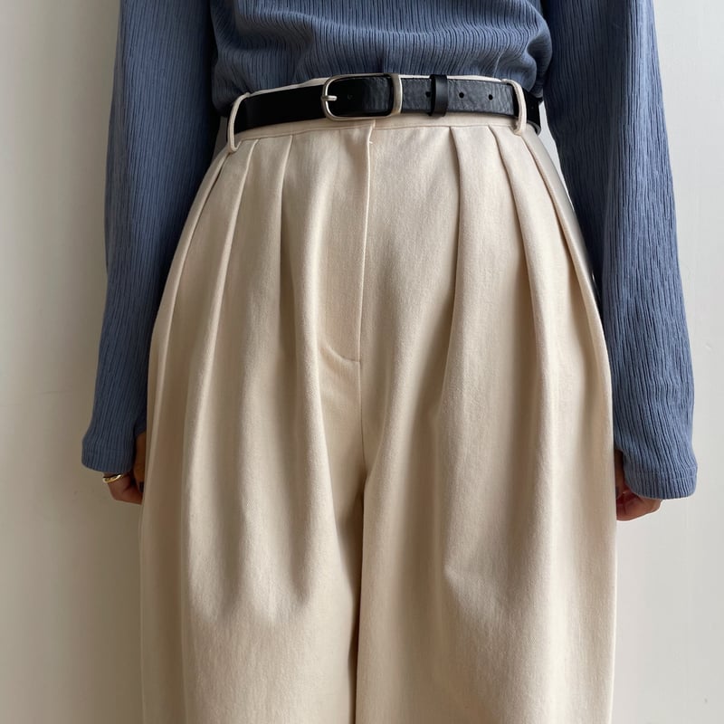 nokcha original】tuck oval twill pants/ 2colors
