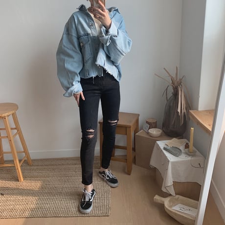 ✳︎予約販売✳︎stretch damage skinny pants_np0137