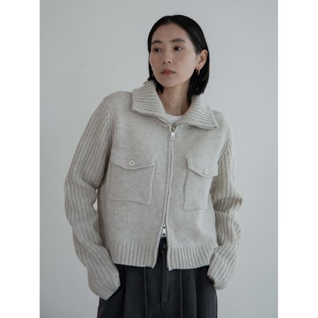 《予約販売》melange knit mannish cardigan/2colors_nt2233