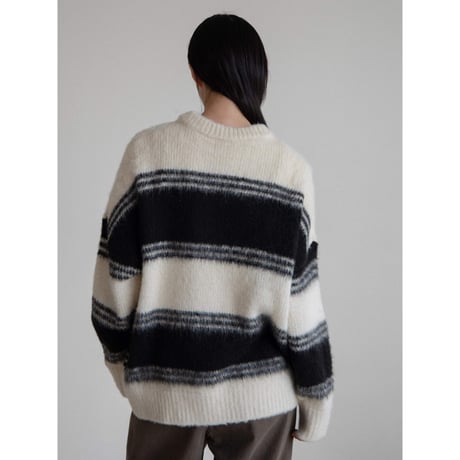 《予約販売》mulch border knit pullover/2colors_nt2195