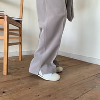 【NOKCHA original】quality long slacks slit pants/ greige_np0163