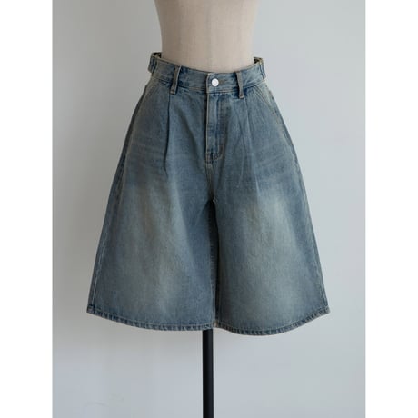 《予約販売》waist mark half denim pants_nj0121