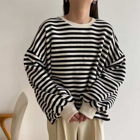 《予約販売》border over mtm/2colors_nt1293
