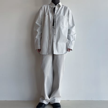 《予約販売》high waist cotton wide pants/2colors_np0951