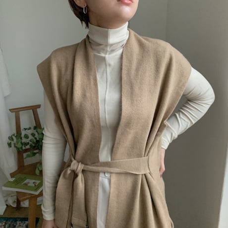 ✳︎予約販売✳︎knit long gilet/2colors_no0016