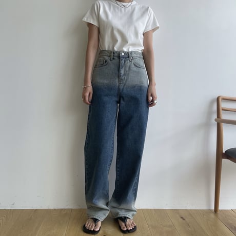 《予約販売》vintage like accent jeans/2colors_nj0083