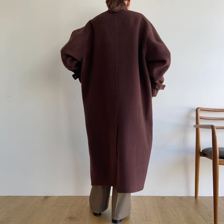 【nokcha original】HANDMADE 2way double coat/deep purple_no0238