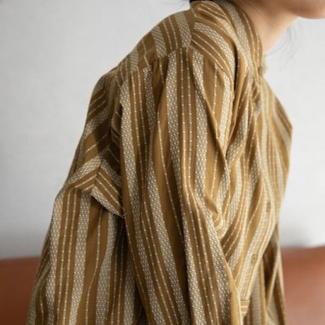【nokcha original】jacquard over blouse/camel_nb0042