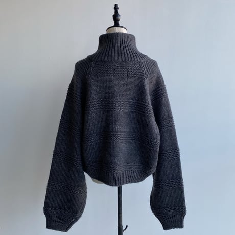 【nokcha original】zip up over knit/ivory_nt1174