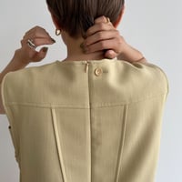 【nokcha original】quality lady jumpsuit/yellow beige_np0422