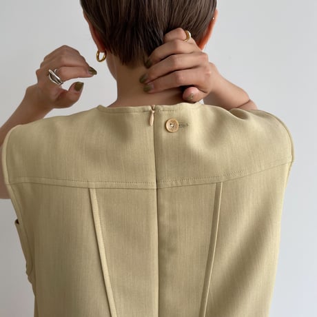 【nokcha original】quality lady jumpsuit/yellow beige_np0422