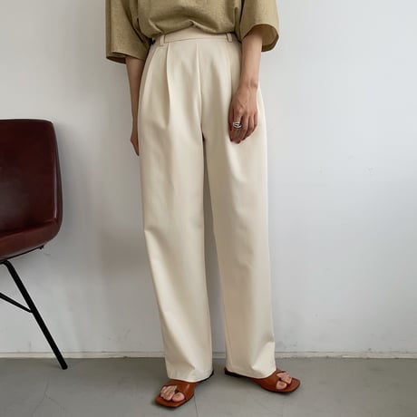【nokcha original】silhouette pants/cream_np0402