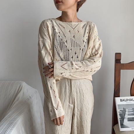 《予約販売》pattern minimal knit/2colors_nt0540