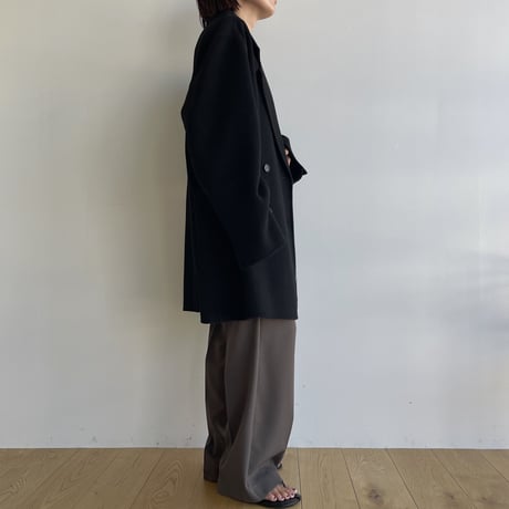 【nokcha original】HAND MADE tailored middle coat/black_no0307