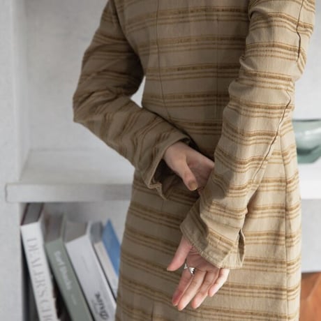 【nokcha original】jacquard lady dress/beige_nd0117