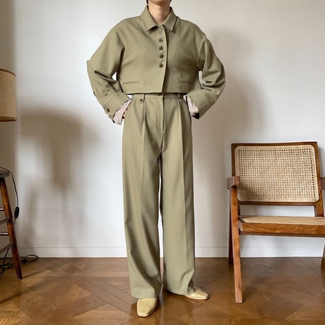 【nokcha original】half minimal jacket/pistàcchio_no0149
