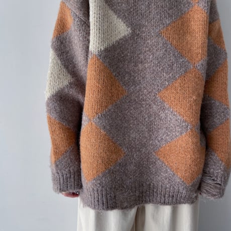 《予約販売》contrast over knit/2colors_nt1909