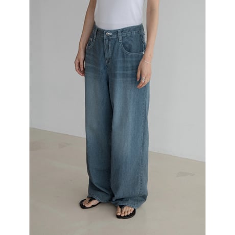 《予約販売》stripe rétro jeans/2colors_nj0136