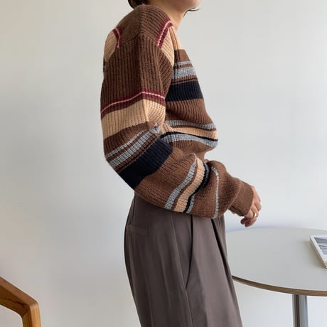 《予約販売》mulch color knit/2colors_nt1105