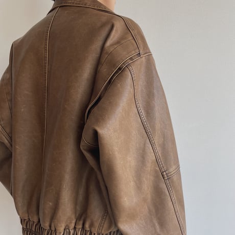 《予約販売》accent mannish eco leather jacket/2colors_no0360