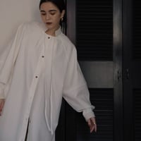 【nokcha original】accent jacquard long shirt/ivory_nb0080